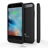ZeroLemon Apple MFI Certified 3100mAh Slim Juicer Double Layered Extended Battery Charging Case with Audio Extender and MicroUSB Cable for iPhone 6 - Black