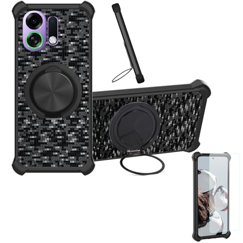 �Ή� Oppo K13 Turbo Pro 5g �P�[�X Phone Case [1�� 9H+�d�x���� �K���X�t�B����][360°��]���X�^���h�A�}�O�l�b�g��]CX-11-HEI