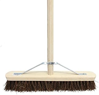 SI 24" Stiff Broom C/W Handle & Stay Brush Sweeping Industrial Yard Outdoor Strong