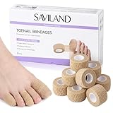 SAVILAND Selbstklebender Zehennägel Verband: Atmungsaktiver, selbstklebender Verband zur Fixierung Fußpilzcreme über Nacht,Ultra-dehnbar,Klebstofffrei,Hautfarben,Ideal für Nägel 8 Stück