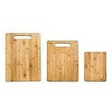 Farberware - 5190597 Farberware 3-Piece Bamboo Cutting Board, Set of 3 Assorted Sizes, Brown