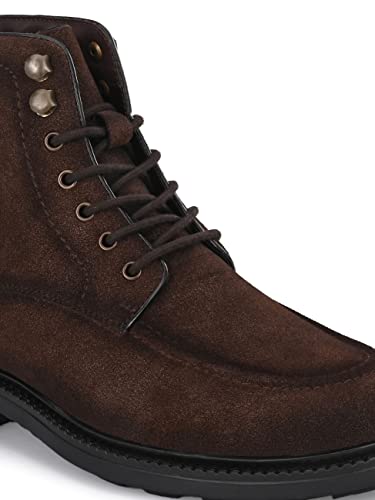 Image of San Frissco Men's Sneaker High Top Ankle Boots for Hikking and Trekking|Round Toe Soft Insole Lace Up Shoes Anti Slip Resistant|Ultra Durable Elegant with Cushioned Footbed