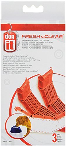 Dogit Replacement Filter Cartridge for Fresh & Clear Large Dog Fountain - 3-Pack by Dogit