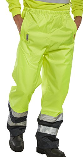 Beeswift Belfry Hi Vis Trousers Saturn Yellow/Navy Blue S Betsyns