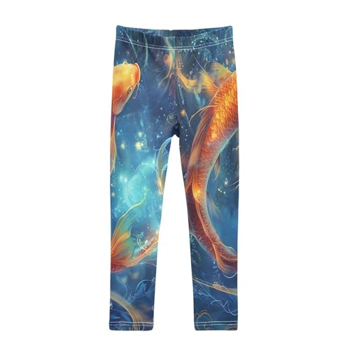 Toddler Girls Leggings Printed Yoga Pants Leggings Koi Carp for Kids