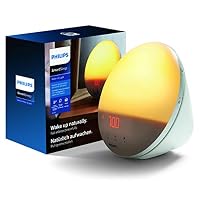 PHILIPS HF3519/01 Wake-up Light (Funzione Alba Solare, Radio FM Digitale, Sveglia con Luce Diurna...