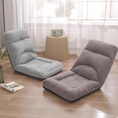 Fauteuil de sol pliable rose avec dossier réglable 5 positions - 3