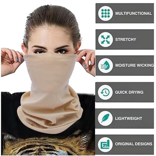 Image of Neck Gaiter Masks Tube Scarf,Seamless Bandanas Buffs Gators,Ourdoor Face Mask Face Covering Multi Headwear