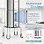 ICEPURE 3G Gravity Water Filter System with Water Level Window, Multi-Stage Filter, Stainless Steel Countertop Gravity fed Filtration with 4 Filters and Stand Reduce Microplastics, Lead & Total PFAS