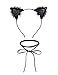 DreamLily Lace Cat Ears Hair Band Fancy Dress headpiece with Chorker Necklaces Set MD-02 (Style 1)