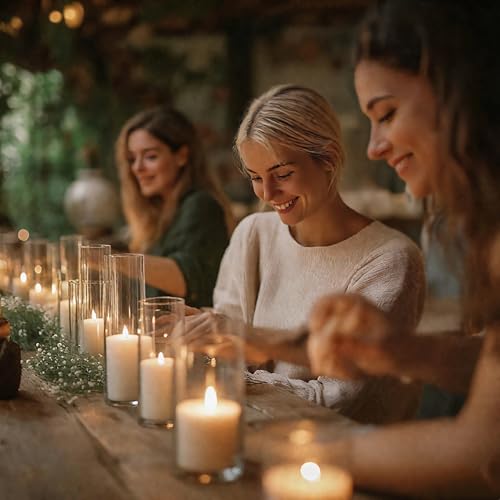 ZJGXH 36 Pcs White Pillar Candles - Image 9