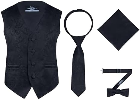 Vest And Tie Sets For Boys Baby Boy's Formal Satin Vest 23 Color