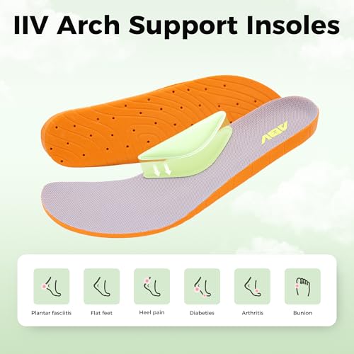 Image of IIV Women Wide Toe Box Walking Shoes Arch Support Running Tennis Sneakers Plantar Fasciitis Shoes