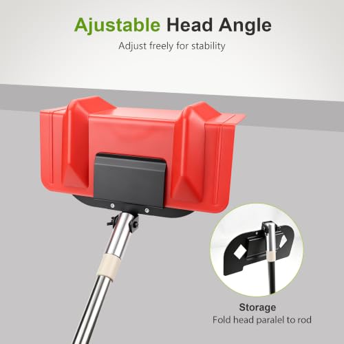 Image of HUAALIUCHE Replacement V-Shaped Head for 8ft Corner Protector Handle, Universal Acme 3 /4-6 Thread, Recessed Notch Spring Steel V-Grip, Fits Most Extension Poles, 1 Pack