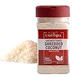 Eastanbul Shredded Coconut, 4.2oz, Unsweetened Coconut Flakes, 100% Natural Shreds, Finely Shredded, Desiccated, Vegan, Gluten Free, Non-GMO, No Sugar Added