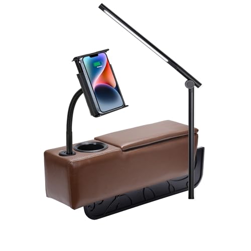 ARMRESTO Removable Sofa Armrest with Cup Holder, PU Leather Multifunctional