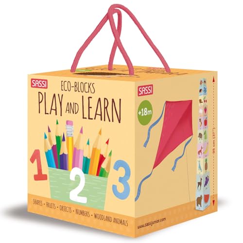 Play and learn. Numbers, shapes, colors, animals. Eco-blocks. Ediz. a colori (Sassi junior)