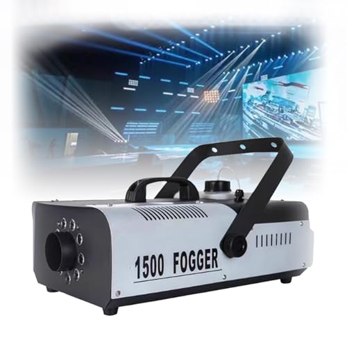ポータブルフォグマシン 煙大きさを調整可能で ワイヤレスリモコン付き 迅速な煙放出 小型スモークマシン LEDライト付き 1500Wフルカラー煙霧機 ウェディング パフォーマンス バー ステージ用の煙生成器です