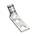 Panduit LCDX4-14AH-L Flex Conductor Lug, Two Hole, Standard Barrel With Window, 45 Degree Angle, 1/4" Stud Hole Size, 0.63" Stud Hole Spacing Width, Gray, #4 AWG Class G/H/I/K/M Conductor Size, #5/#4/#3 AWG Diesel Locomotive Conductor Size, #4 AWG Code Conductor Size, 5/8" Wire Strip Length, 0.09" Tongue Thickness, 0.55" Tongue Width, 0.53" Neck Length, 1.83" Overall Length