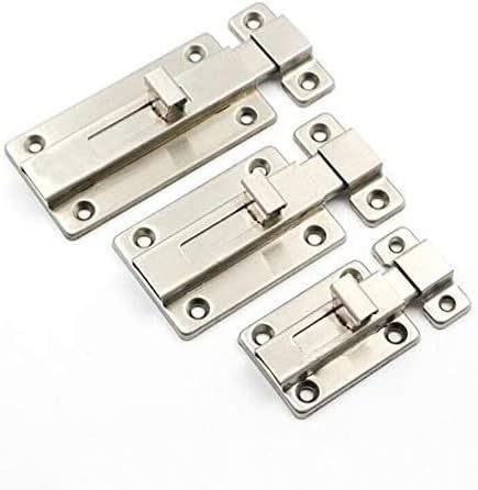 Slide Bolt,Gate Latch, 1pcs Door Bolts Steel Latch Sliding Lock, Surface Mounted Slide Bolt for All Types of Internal Doors
