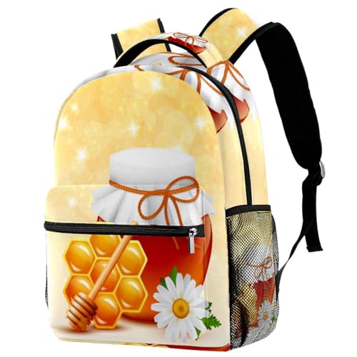 Sac à dos d'école miel multicolore 40cm pour ado fille garçon et voyage décontracté