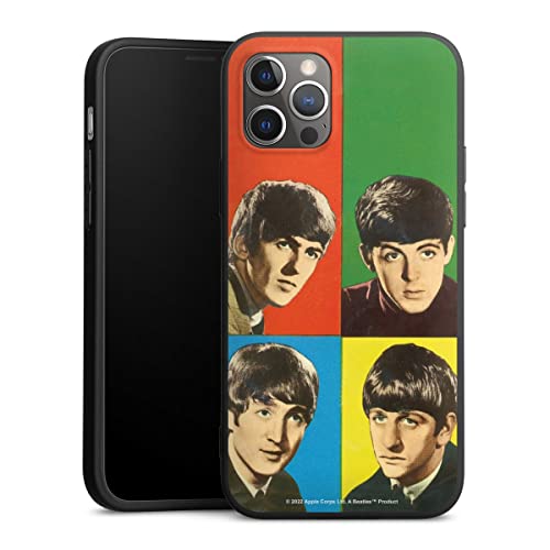 DeinDesign Coque en Silicone Premium Compatible avec Apple iPhone 12 Pro Etui Silicone Coque Souple Rock ‘n’ Roll Visages The Beatles - Les Beatles, Paul McCartney, John Lennon, RIngo Starr, George Harrison DeinDesign Coque en Silicone Premium Compatible avec Apple iPhone 12 Pro Etui Silicone Coque Souple Rock 'n' Roll Visages The Beatles