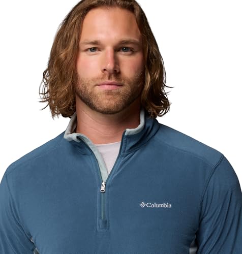 Columbia Klamath Range II masculino meio zíper, Azul escuro/azul esmagado, P