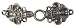 Solid Pewter "Laila" Cloak or Cape Clasp