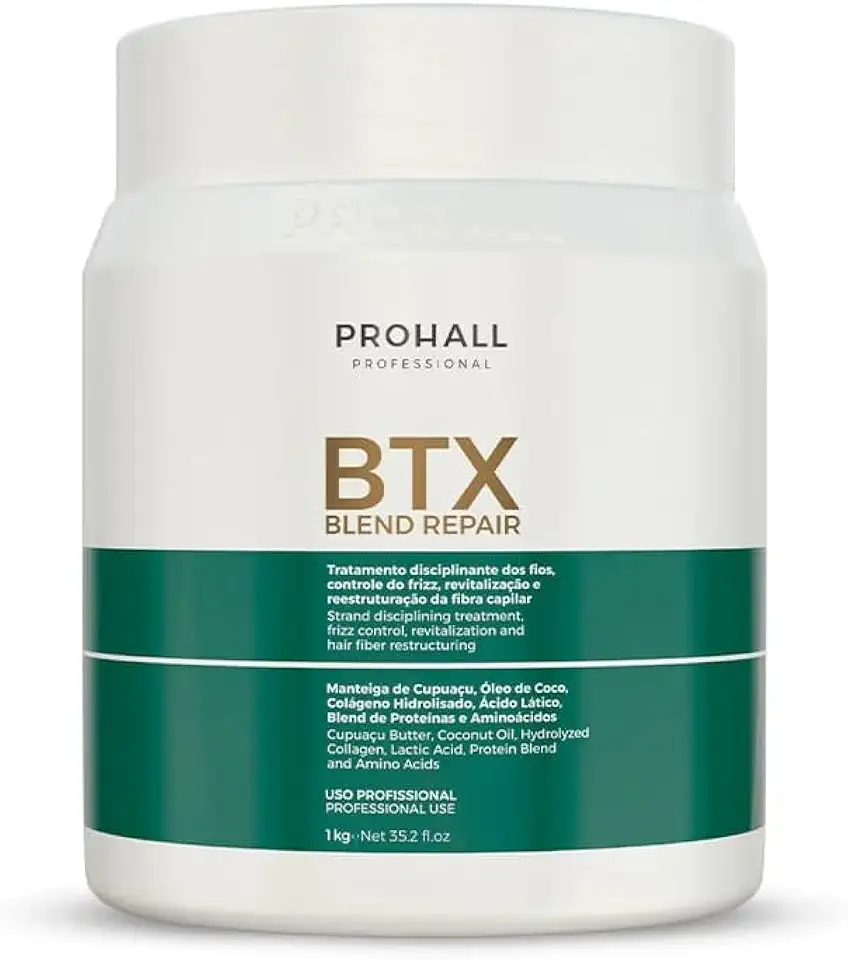 Prohall Btx Capilar Orgânico - Blend Repair Sem Formol 1kg - Alinhamento, Brilho e Redução de Volume - Máscara de Tratamento