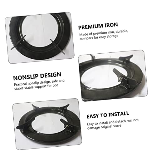 Luxshiny 3 Pecas Suporte De Fogão a Gás Trivet De Fogão De Ferro Fundido Cremalheira Do Wok Do Ferro