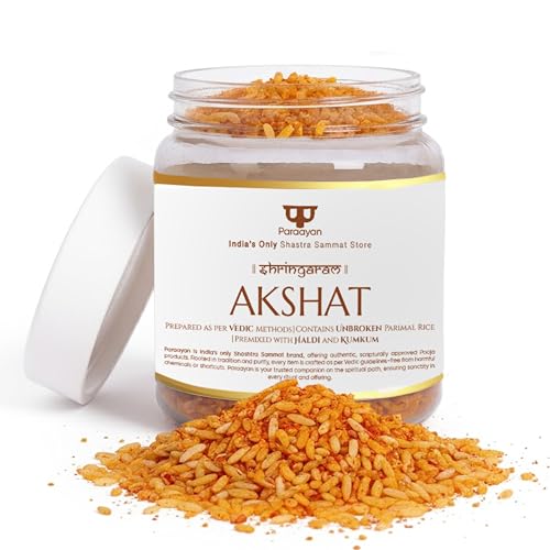 Image of Pure Puja Akshat | 100 Gram | Pack of 2 | Sacred Rice | Blessed with Mantras