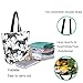 Extra Large Daily Canvas Shoulder Tote Bag,Fashion Splashed Design Running Horse Durable Top Handle Zipper Bag for Gym Picnic Yoga Weekender Beach Travel Kitchen Market Grocery Shopping