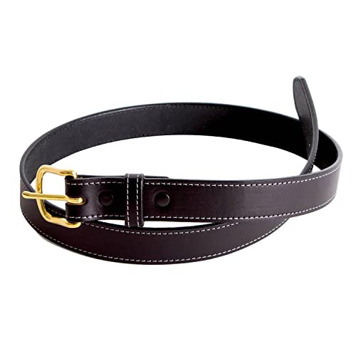 Amish-Made Dressy Black Leather Belt - 1" x 44"