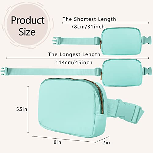 Image of VOROLO Fanny Pack For Women And Men Crossbody Bag Black+Light Green