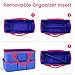 Godery Desktop Tote and Organizer, Teacher Helper Bag for Arts, Books, Stationery, Office Desk, Make-up Storage with Handles for Travel (BLUE)