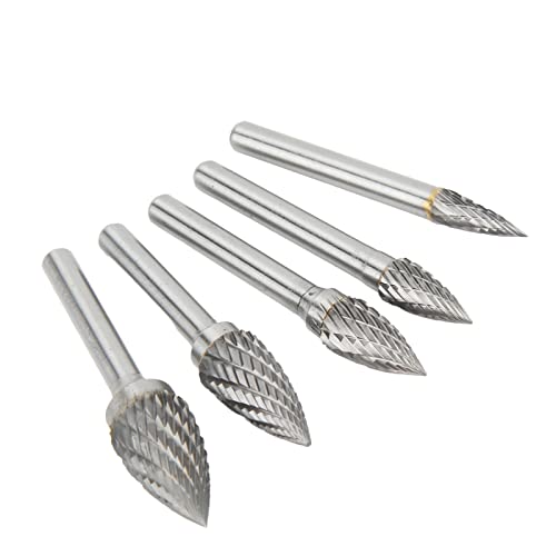 Set de 5 fresas de carburo de corte doble miniatura 5