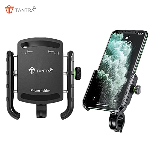 Image of TANTRA S33A Bike Motorcycle Phone Mount, Universal 360Rotation Adjustable Bicycle Phone Holder,Motorcycle Handlebar Mount Fits for iPhone 11 Pro Max /XR /XS Max /8 /7 / 6 /6s Plus, Galaxy S9 /S9 Plus