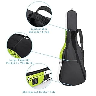 Housse étanche pour guitare acoustique avec double bandoulière et poche Motif crâne, Multicolore 06, 42.9×16.9×4.7 in… - Les Beatles, Paul McCartney, John Lennon, RIngo Starr, George Harrison Housse étanche pour guitare acoustique avec double bandoulière et poche Motif crâne, Multicolore 06, 42.9x16.9x4.7 in… – Image 3