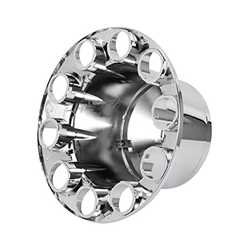 Spiked Front And Rear Abs Axle Wheel Cover Hub Cap 33Mm Lug Nut Covers For Freightliner Kenworth Peterbilt Semi Trucks #TOP5