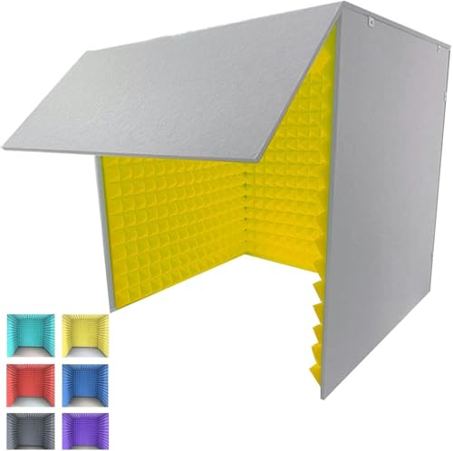 Portable Vocal Recording Booth, Sound Isolation Booth Room, Microphone Isolation Booth Box, Isolation Shield for Home Studio, Music Recording, Podcasting, Acoustical Treatments