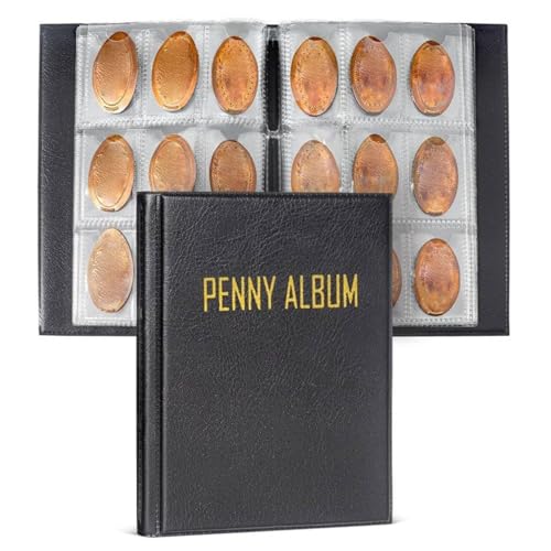 Álbum Penny Collection - Estuche De PVC Resistente Con 108 Bolsillos, Organizador De Monedas, Billetes, Sellos, Álbum Portátil Para Coleccionar Objetos Valiosos | Álbm Protector Para Coleccionables D