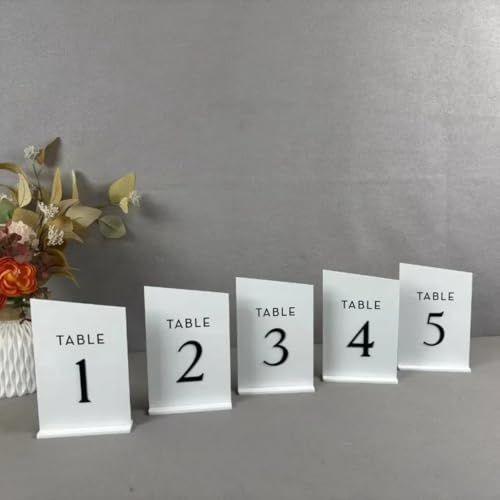 Letrero de números de mesa de boda de acrílico negro premium para decoración de eventos 3