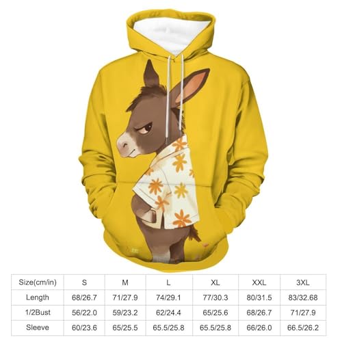 Sweatshirt âne mignon dessin animé pull à capuche manches longues S - 3