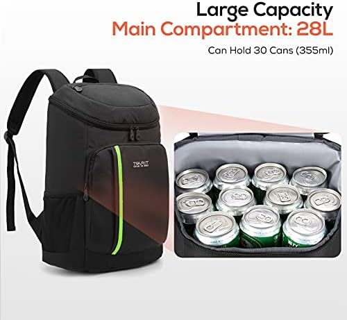 TOURIT Cooler Backpack 30 Cans Lightweight Insulated Backpack Cooler Leak-Proof Soft Cooler Bag Large Capacity for Men Women to Picnics, Camping, Hiking, Beach, Park or Day Trips