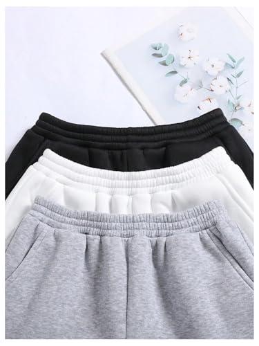 Image of SOLY HUX Girls 3 Packs Sweat Shorts Elastic Waist Casual Summer SweatShorts Teen Apparel