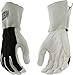 IRONCAT 9073 Premium Split Goatskin Leather Gloves â€“ White/Black, Medium, 13 in. TIG Welding Gloves w/ Keystone Thumb
