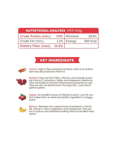 Image of Pure Veg Dog Treats - Real Dehydrated Fruits & Vegetables, No Additives, Grain Free, Preservative Free (85 Gm, Fruits & Veggies),All Life Stages