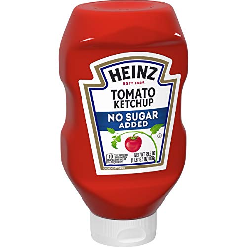 Image of Heinz No Sugar Added Tomato Ketchup (29.5 oz Bottles, Pack of 12)