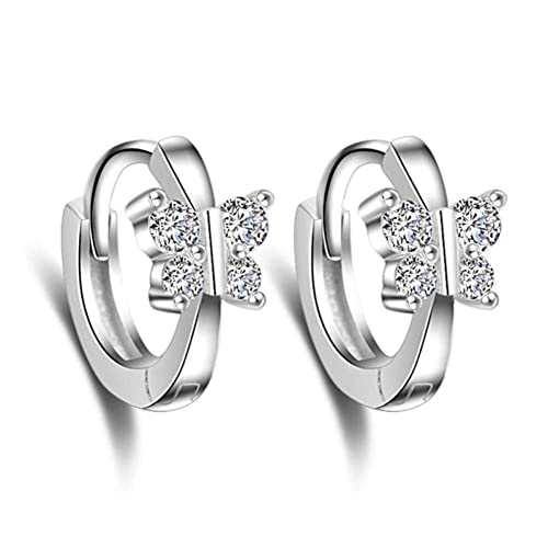 Boucles d'oreilles clous papillon en argent pour un style quotidien élégant