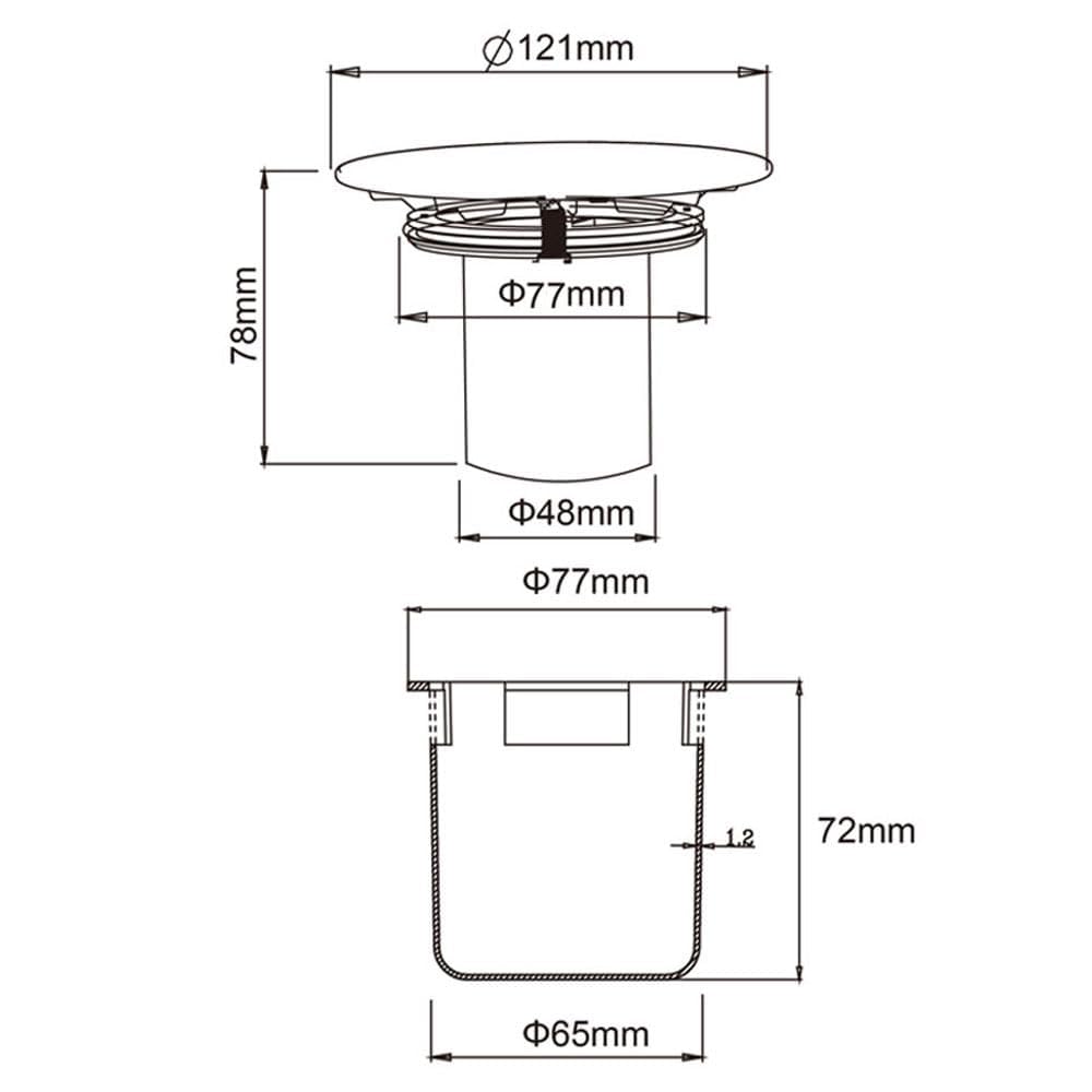 Coperchio Scarico Doccia, Tappo Doccia in Plastica Cromata, Sostituzione per Vecchio Tappo Doccia, Copertura Bocca Doccia, QS622 (coperchio con cestello)